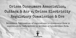 Orissa Consumers Association, Cuttack & Anr v. Orissa Electricity Regulatory Commission & Ors.