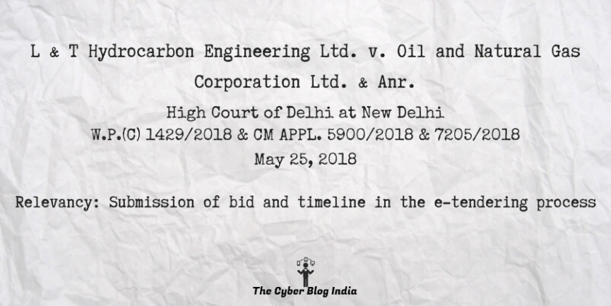 L & T Hydrocarbon Engineering Ltd. v. Oil and Natural Gas Corporation Ltd. & Anr.