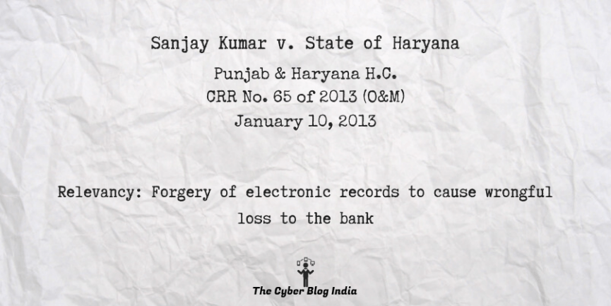 Sanjay Kumar v. State of Haryana