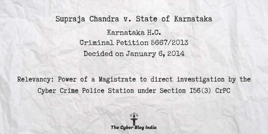 Supraja Chandra v. State of Karnataka