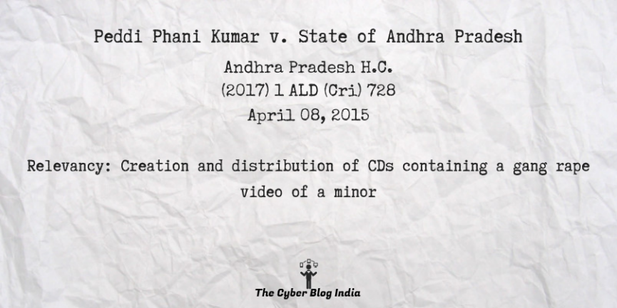 Peddi Phani Kumar v. State of Andhra Pradesh