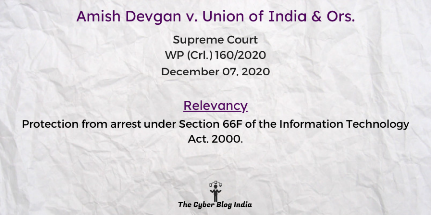 Amish Devgan v. Union of India & Ors.