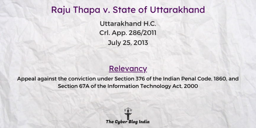 Raju Thapa v. State of Uttarakhand