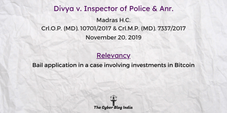 Divya v. Inspector of Police & Anr.