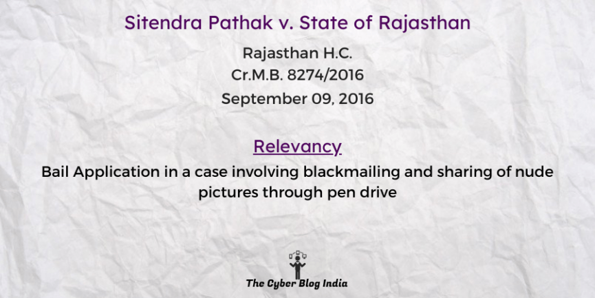 Sitendra Pathak v. State of Rajasthan