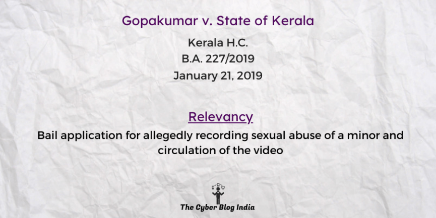 Gopakumar v. State of Kerala