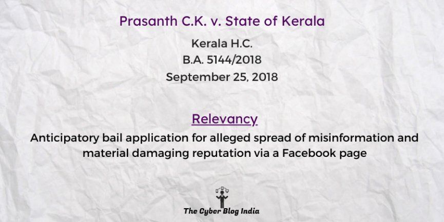 Prasanth C.K. v. State of Kerala