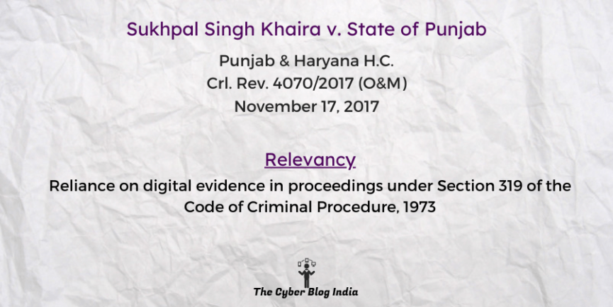 Sukhpal Singh Khaira v. State of Punjab