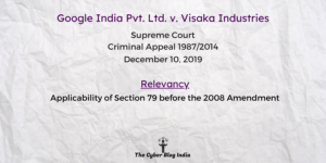 Applicability of Section 79 before the 2008 Amendment