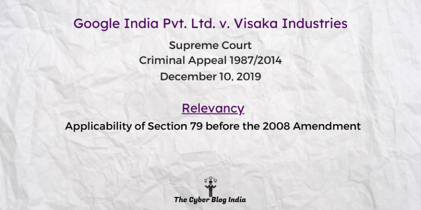 Applicability of Section 79 before the 2008 Amendment