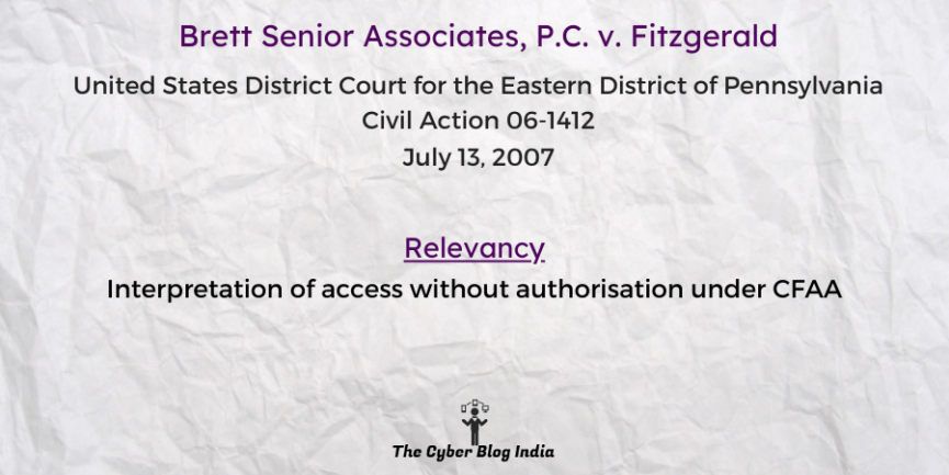 Interpretation of access without authorisation under CFAA