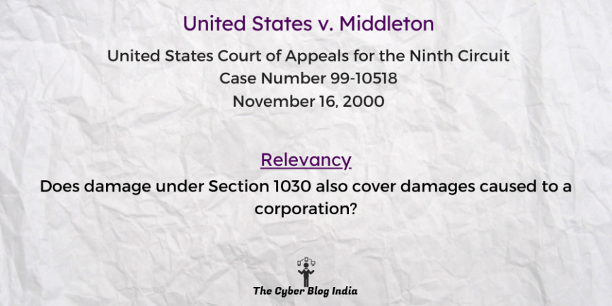 Does damage under Section 1030 also cover damages caused to a corporation?