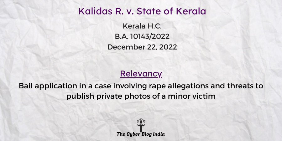 Kalidas R. V. State Of Kerala - The Cyber Blog India