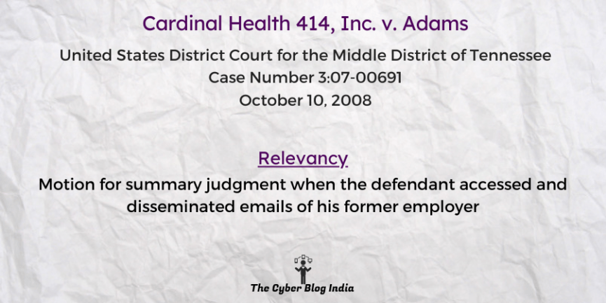 Motion for summary judgment when the defendant accessed and disseminated emails of his former employer